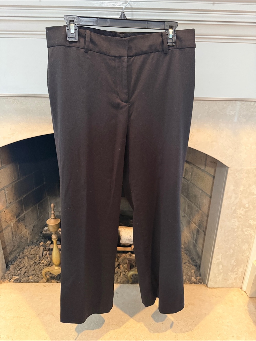 Talbots Women's Wide-Leg Wool Blavk Dress Pants